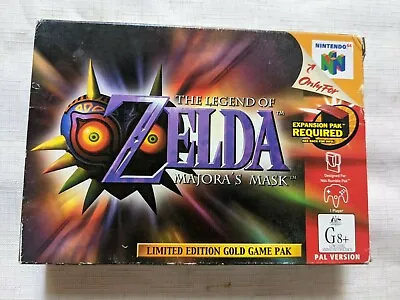 The Legend Of Zelda Majoras Mask VERY GOOD Boxed Nintendo 64 PAL TRACKED POST M • $599