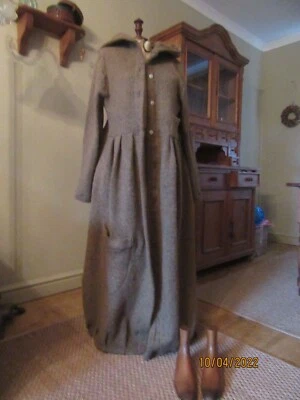 £195 • Buy Earthy  Cashmere Boiled Wool, Oversized Maxi Coat, One Size