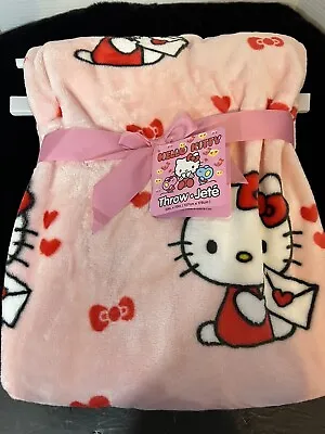 Hello Kitty Valentines Day Plush Throw Blanket 50x70 • $40