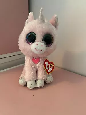 TY Valentines Beanie Boo Regular 6” Unicorn Snookie • $9