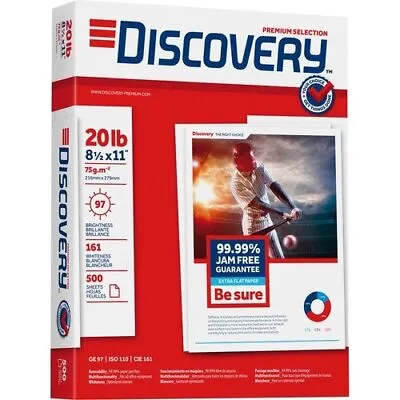 Discovery Multipurpose Wht Paper 8-1/2 X 11 3-Hole Punched 5 RM/CT (SNA00101) • $66.92