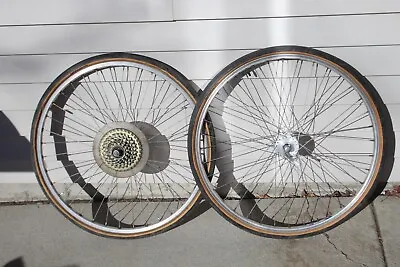 26  Bike Wheel Set Sun Chinook Rims SR Japan Hubs Vintage J 1985 26 X 1.25 Tire • $64.97