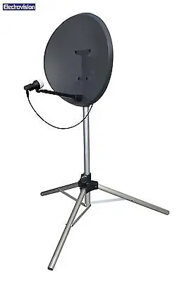 Satellite TV Dish Tripod Mount Stand Camping Caravan Touring Sky Freeview + Pegs • £29.99