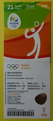 Rio Olympics 2016 TICKET Volleyball V96 Men's Gold Final Italy Brazil 21 Aug • $24.89