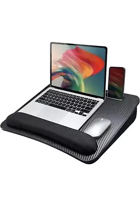 HUANUO Laptop Tray - Portable With Pillow Cushion Fits Up Black  • £19