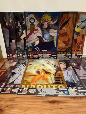 Ichiban Kuji NARUTO Shippuden Bond Of Shinobi G Prize Clear Poster Complete Set • $40