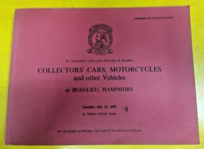 Collectors' Cars Motorcycles And Other Vehicles By Christie's (Paperback 1978) • $20