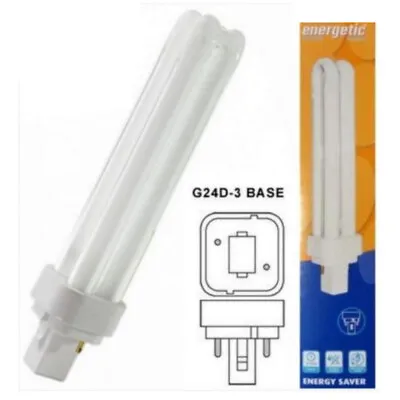 Energetic Energy Saving G24D3 2 Pin CFL Fluorescent Light Bulb Lamps PLC G23  • £4.95