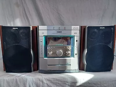 Philips MZ-7 3 CD Mini Hi-Fi Executive AM/FM Dual Cassette Stereo System • $130