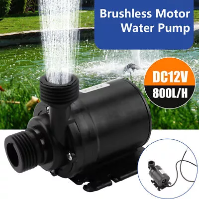 800L/H Water Pump Kit 12V Lift 5M Brushless Motor Fountain Water Pool Pump P4I6 • $12.98