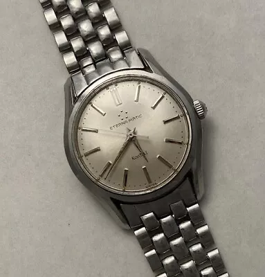 £475 • Buy ETERNA-MATIC Kontiki 1960s Vintage Dress Watch GF Brick Bracelet Steel