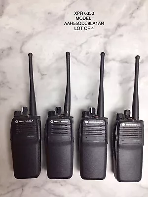 Motorola XPR6350 UHF AAH55QDC9JA1AN Two Way Radios-LOT OF 4 • $400