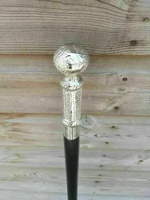 New Steampunk Silver Brass Black Stick Handmade Victorian Men Women Walking Cane • $43