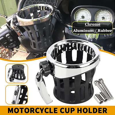 Motorcycle Handlebar Drink Cup Water Bottle Holder For Harley Electra Road Glide • $18.98