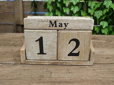 £12 • Buy Perpetual Calendar Shabby Chic Wooden Seaside Beach House Decor 