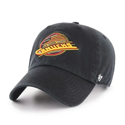 47 Brand Vintage Vancouver Canucks Retro Clean Up Hat! NHL Dad Cap Skate Logo • $26.90