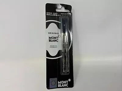 $17.40 • Buy 1 Pack, Genuine MontBlanc Rollerball Refill, Black Fine, Sealed Mont Blanc Pack
