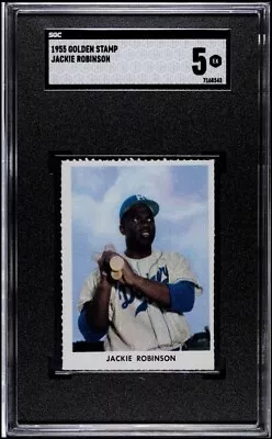 1955 Golden Stamps Jackie Robinson SGC 5 EX HOF • $289.99