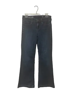 J.Crew Women's Blue Dark Wash High-Heel Flare Denim Jeans Size 29x27 Mid Rise • $18