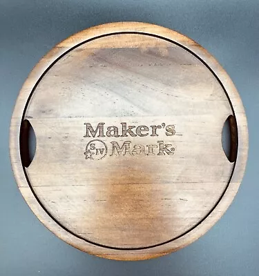 Maker's Mark Whiskey Wood Shot Serving Tray Coaster 8.5” • $20.50