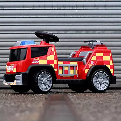 NEW Evo 6V Kids Electric Ride On Fire Engine In Red With Siren & Flashing Light • £69.99