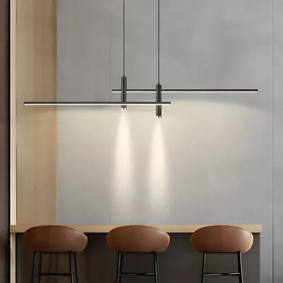 Modern Multi Light Pendant Lamp Fixture Linear Metal Hanging Ceiling Lighting • $129