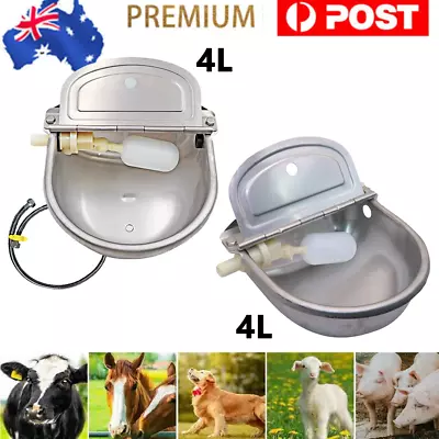 4L Auto Stainless Float Valve Water Trough Bowl Waterer Drinking Horse Sheep 🐮 • $28.99