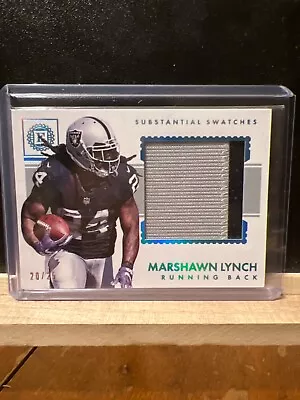 2017 Panini Encased Football Marshawn Lynch Game Worn Patch 20/25 • $40