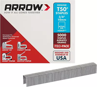 5000pcs 506IP Heavy Duty T50 Staples For Upholstery Construction 3/8  Crown Size • $10.79