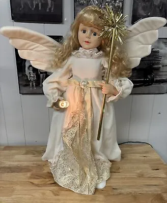 Telco 24  Motionette Christmas Angel Doll Animated Lighted Vintage Holiday 1997 • $49.95