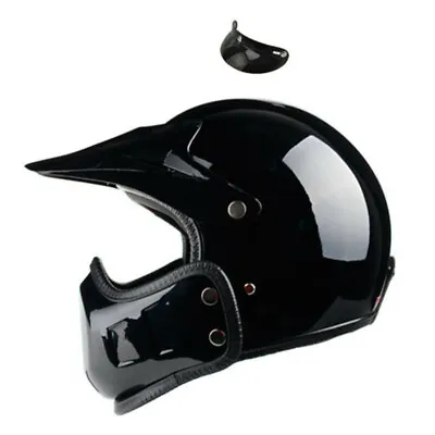 Motorcycle Helmet Vintage Motocross Open Face Kask Full Face Casco Moto Helmets • $154.13
