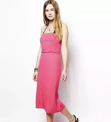 Marie Meili Coverup Swimwear 3 Way Pink Malibu Rose Dress Size XS Summer  UK 8 • £10.78