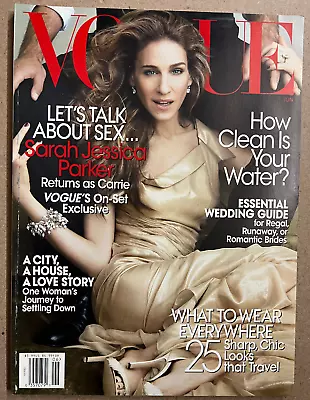 Vogue Magazine June 2008 Sarah Jessica Parker Cover No Mailing Label • $13.99