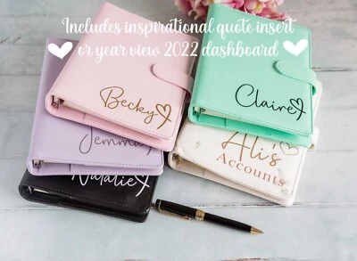£23.49 • Buy Personalised A5 Planner Organiser Journal 6 Ring Binder With Name