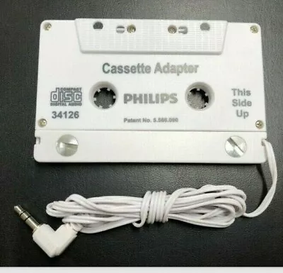 BRAND NEW Philips Universal Cassette Adapter 3.5mm Audio Jack MP3 IPhone Android • $8.99