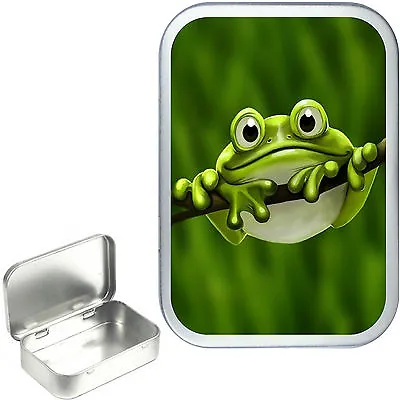 £3.90 • Buy Green Frog, Silver Hinged Tobacco Tin,Cigarette Tin,Pill Tin,Sweet Box 1oz & 2oz
