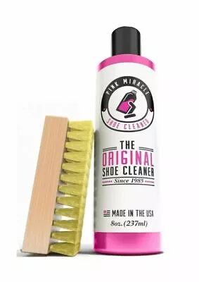 Pink Miracle Shoe Cleaner Kit W/ Brush - 4 Oz. Sneaker Fabric And Sole Cleaning • $11.49