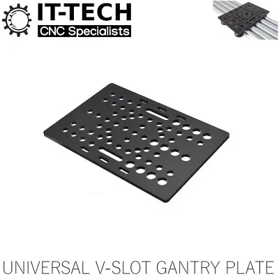 Universal Gantry Plate For 20-80mm V-Slot Aluminium Profile 88x127mm  Openbuilds • £9.99