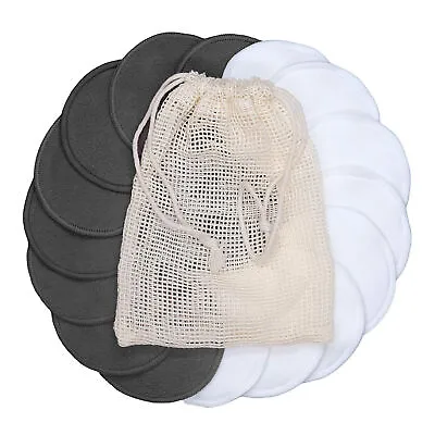 Face Puff Wide Application Zero Waste Bamboo Charcoal Fiber Pad Two Colors • $12.23