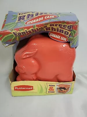 Rubbermaid Storage Case  Rhino Vanishing Breed Rare NEW OLD STOCK DAMAGED BOX • $29.95