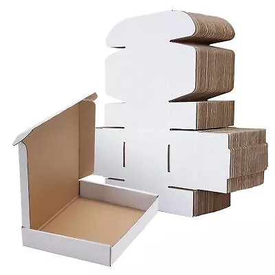 12x9x2 Shipping Boxes Set Of 25 White Corrugated Cardboard Box For Packing ... • $34.14