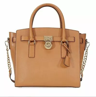 MICHAEL KORS Studio Hamilton Large Satchel Purse Handbag Large ACORN BROWN • $199.99