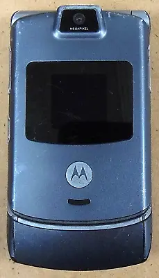 Motorola RAZR V3m - Gray ( Verizon ) Cellular Flip Phone - Very Rare Version • $33.99