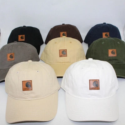 £15.59 • Buy Mens Womens Carhartt Baseball Odessa Hat Adjustable Fast-Dry Leather Label Cap