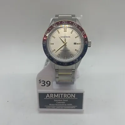 Armitron 20/5457RBTTWM Mens Stainless Steel Dress Rainbow Watch 165 Water Resist • $25.19