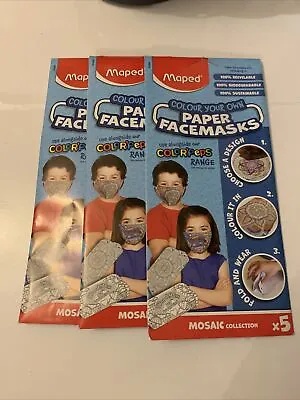 15 Craft Art Kids Boy Girl Face Masks Colouring Activity Non-Toxic Eco Friendly • £9.99