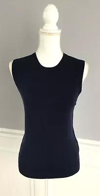J.Crew Classic Jackie Shell Sweater Knit Tank Top~Navy~Cotton Blend~Large~NWT • $24.95