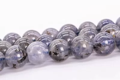 6MM Genuine Natural Faint Purple Iolite Round Gemstone Loose Beads • $6.11