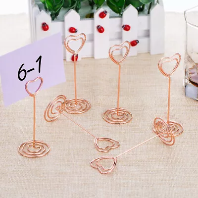 Heart Shaped Photo Holder Table Number Stand Wedding • £9.89