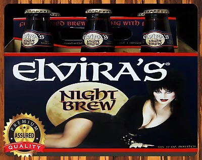 Elvira's - Mistress Of The Dark - Night Brew - Rare - Metal Beer Sign 11 X 14 • $27.99